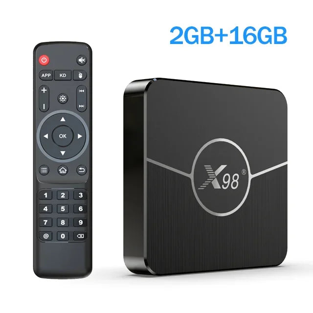 X98 Plus Android 11 TV Box 4K HDR10+ Amlogic S905W2 Dual WiFi Android TV Box Babs 2GB 16GB US Plug