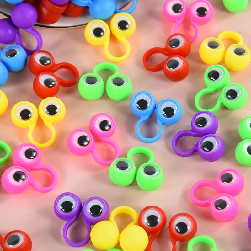 Wiggly Eyeball Finger Puppets Ring Toys – Party Favors 10/20pcs Finger Puppet Toys Babs