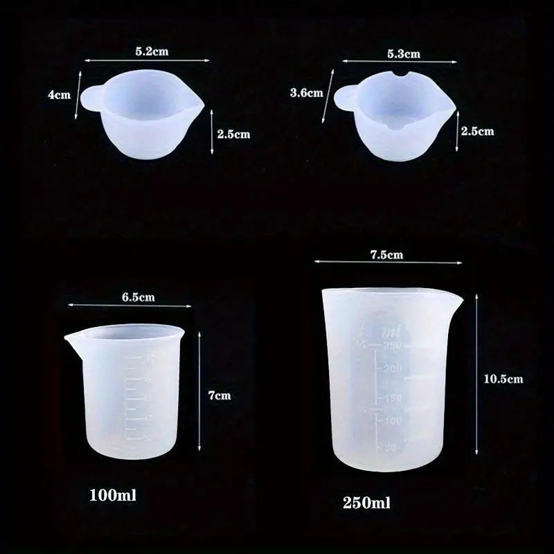 8pc DIY Resin Craft Kit – Silicone Sticks & Measuring Cups Resin Craft Tool Set Babs