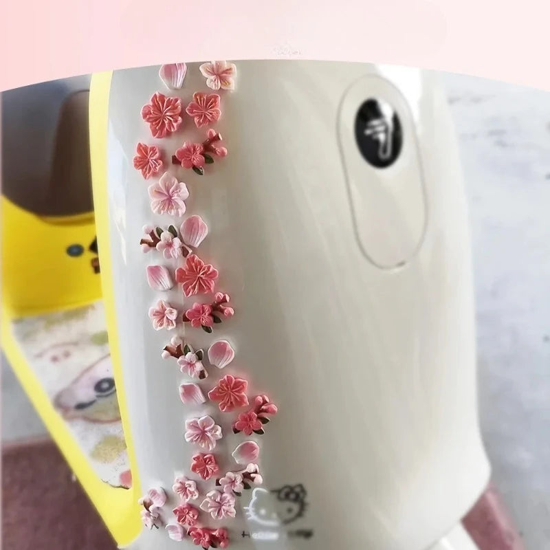 3D Cherry Blossom Resin Car Stickers – 32/64 Pcs Sakura Decals Resin Car Decals Babs