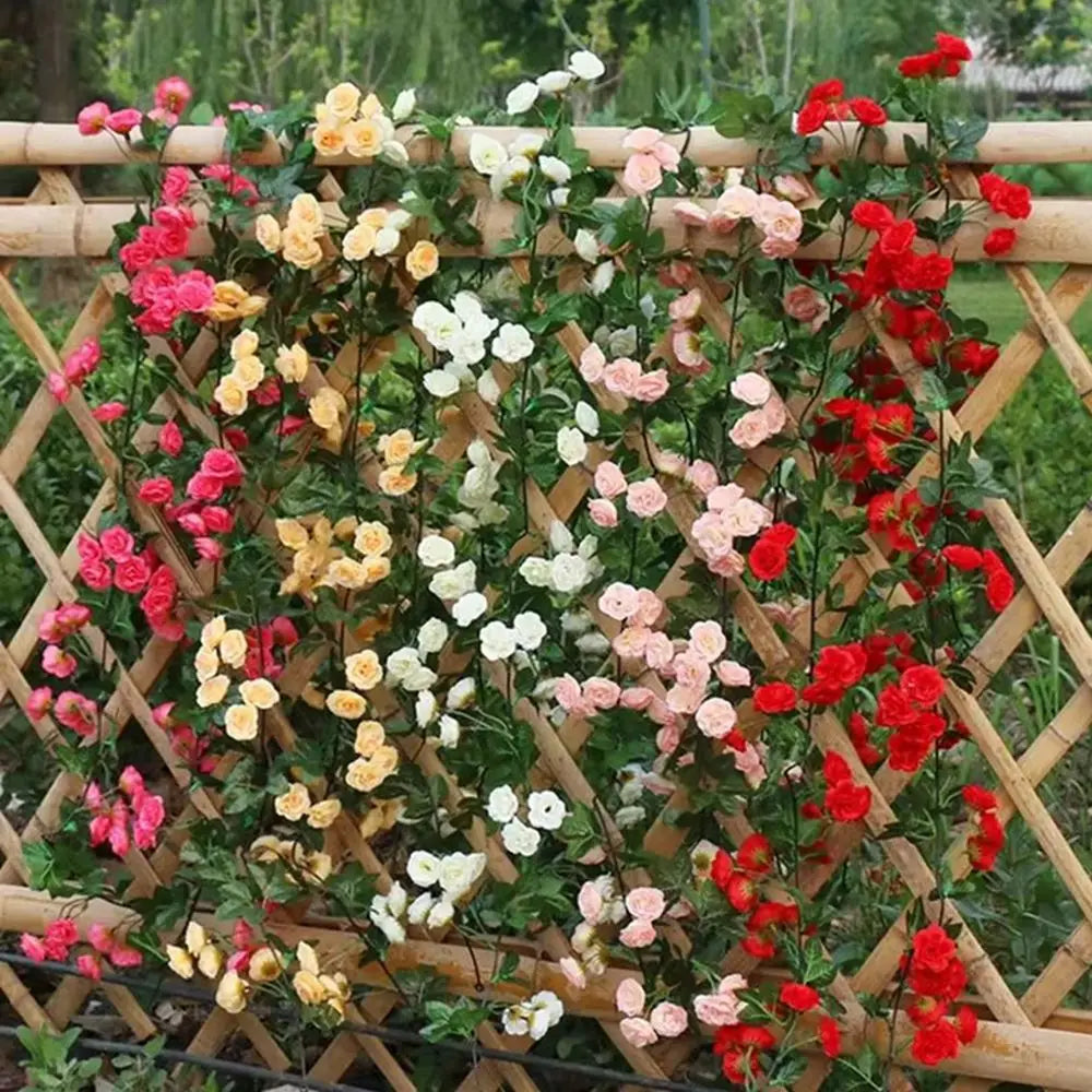 180cm Artificial Silk Rose Vine for Wedding Arch & Home Decor Artificial Flower Vine Babs