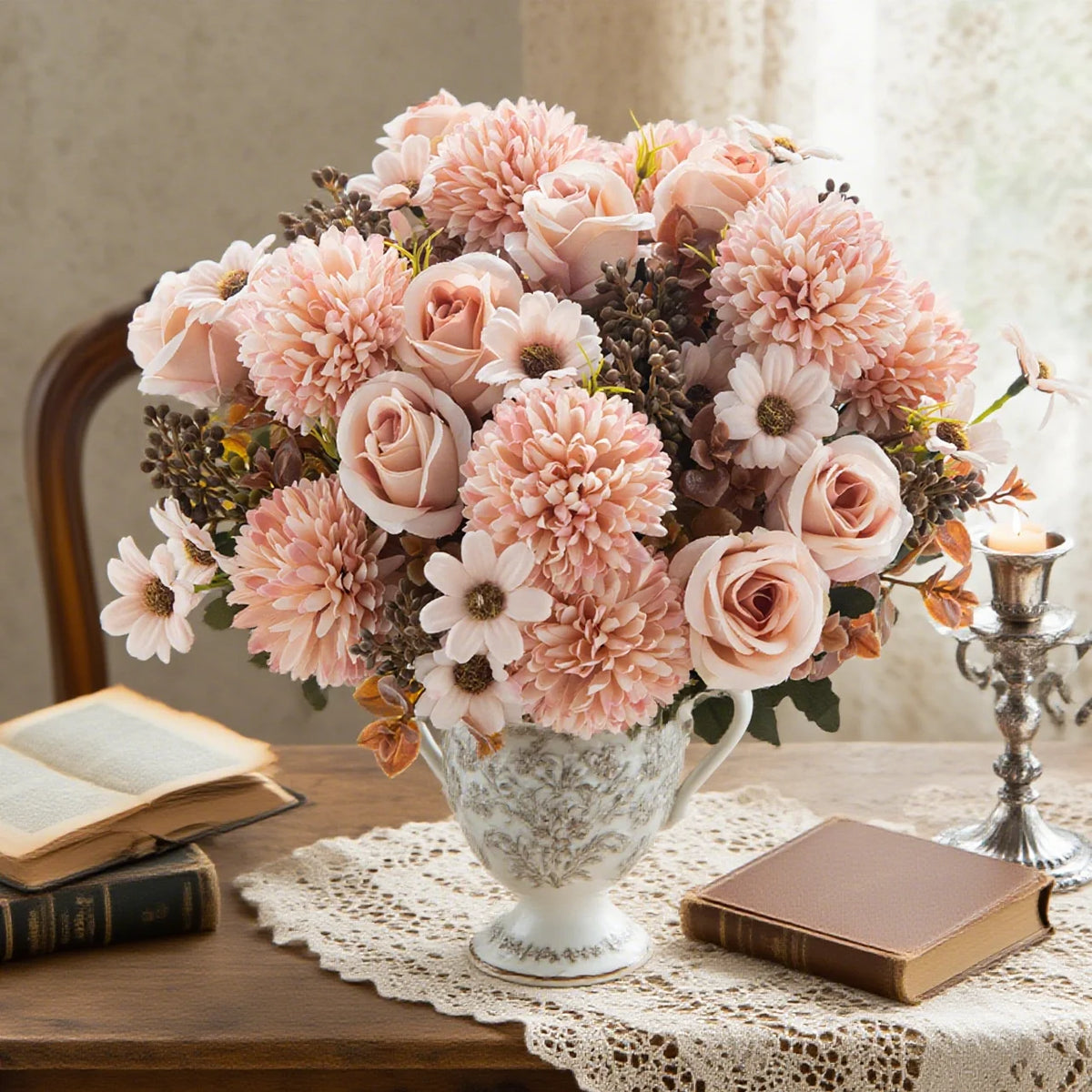 Silk Rose Artificial Flowers – Bridal Bouquet & Home Décor Artificial Silk Flowers Babs