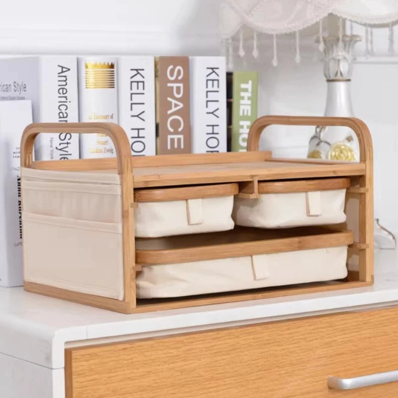 Bamboo Makeup Storage Drawers – Cosmetic Organizer Cosmetic Storage Drawers Babs