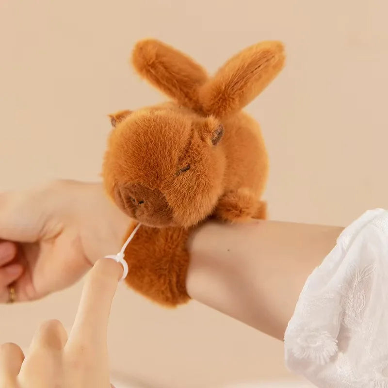 Capybara Dolphin Snap Bracelet Plush Doll – Vibrating Toy Plush Bracelet Doll Babs