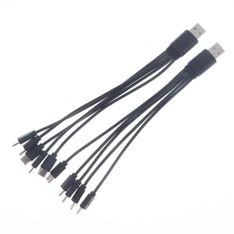 USB to USB-C Multi-Port Splitter Cable 20cm – 2 to 5 Ports USB-C Splitter Cable Babs 1 to 5 2PCS