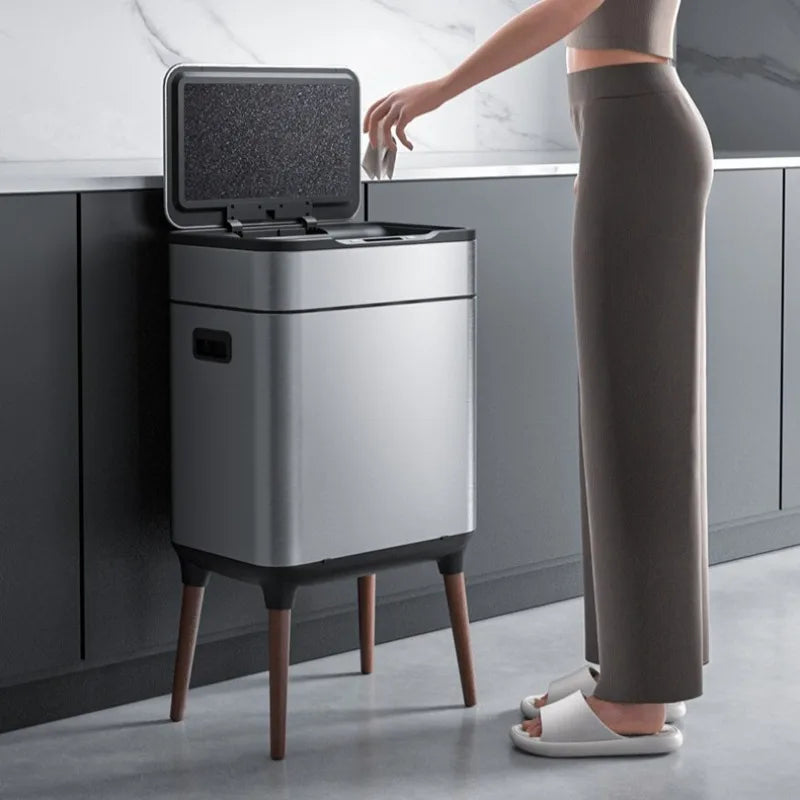 Automatic Sensor Trash Can 13L Stainless Steel Kitchen Bin Sensor Trash Can Babs