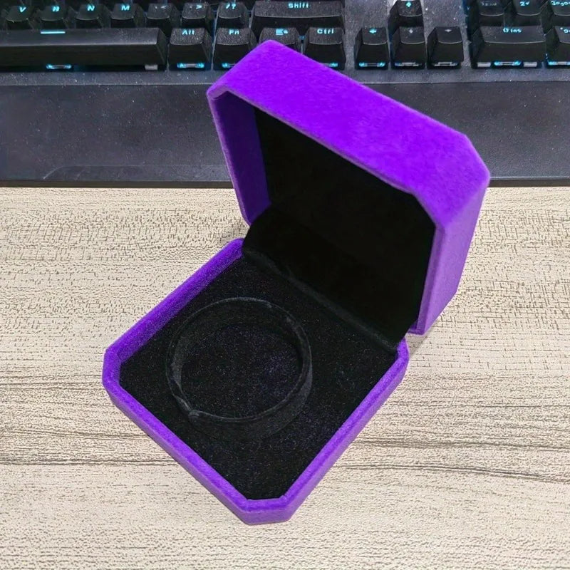 Velvet Octagonal Bracelet Jewelry Box – Elegant Gift Display Jewelry Display Box Babs purple