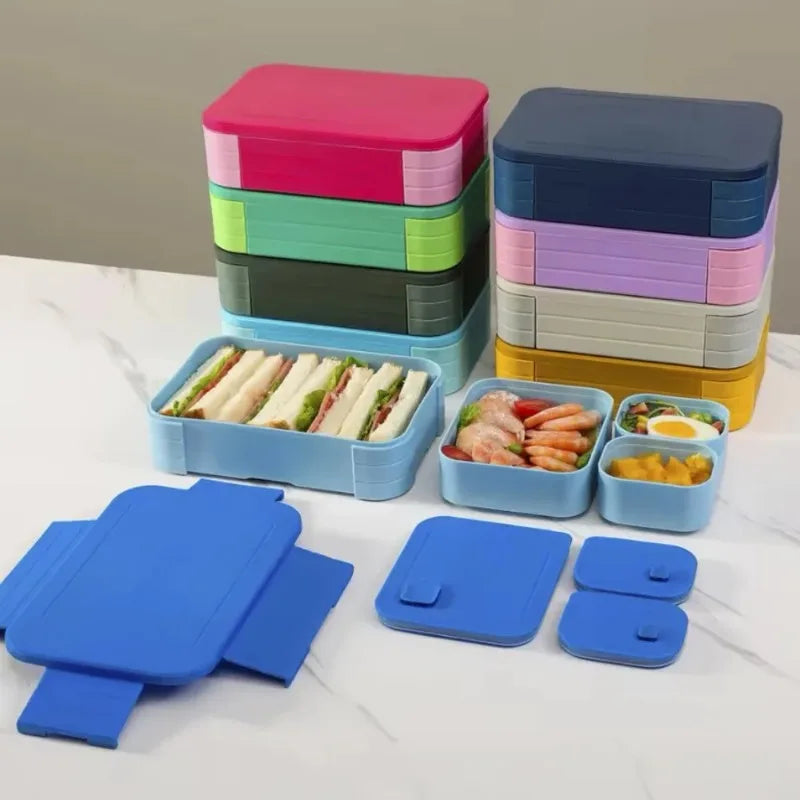 BPA-Free Leakproof Bento Lunch Box | 3-Compartment Meal Container Bento Lunch Box Babs