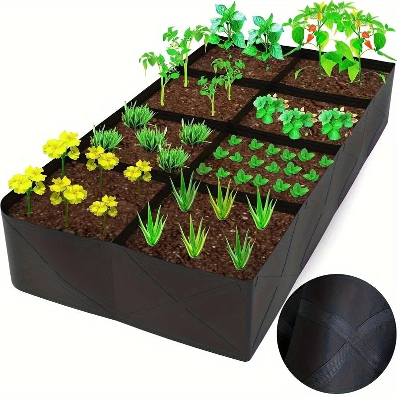 Extra Large 8-Grid Elevated Raised Garden Bed – Veggies & Flowers Raised Garden Bed Babs