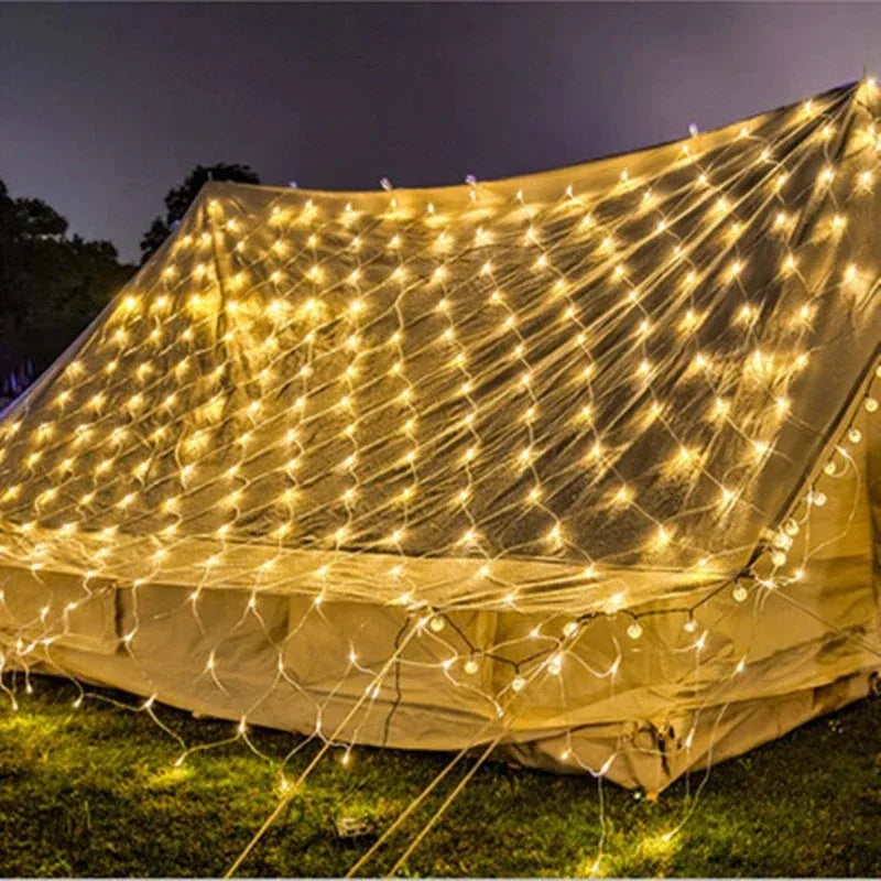 96 LED Net Mesh String Lights 1.5x1.5M – Christmas & Wedding Decor LED Mesh String Lights Babs