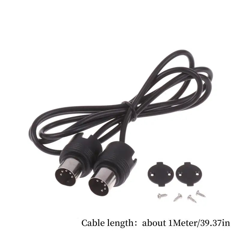 360° MIDI Male-to-Male 5-Pin DIN Cable – Keyboard & Sound Card MIDI Cable Babs 100cm cable