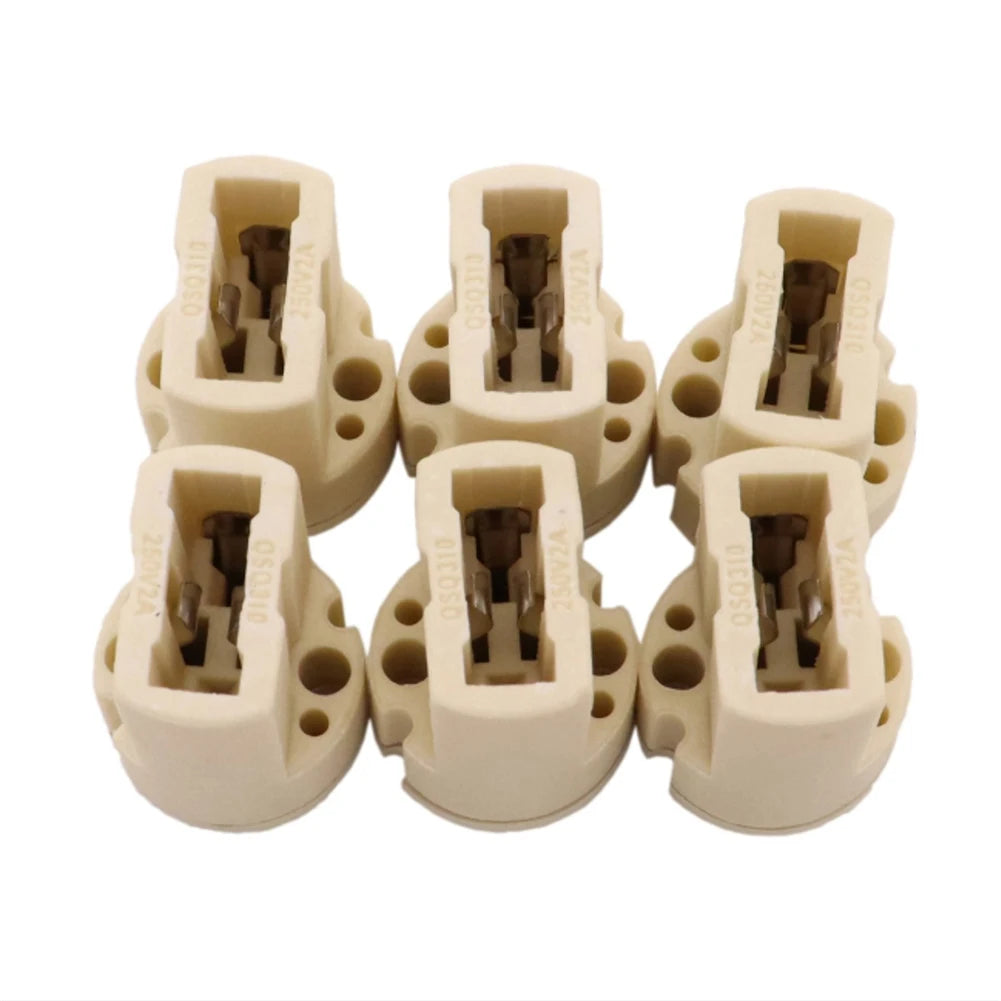 5-Pack G9 Ceramic Lamp Holder Base with Cable – 500W Halogen Lamp Socket Adapter Babs
