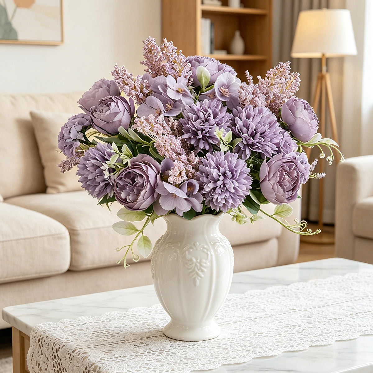 Artificial Silk Peony Bouquet – Wedding & Home Floral Decor Artificial Flower Bouquet Babs