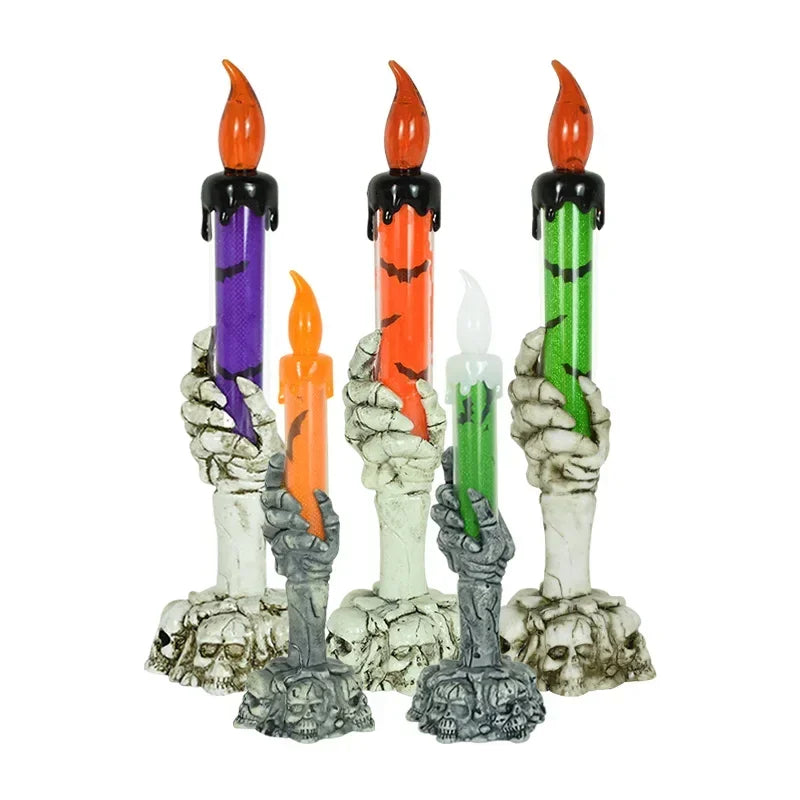 Halloween Skull LED Glowing Candle Lamp – Spooky Party Decor Halloween LED Decor Babs