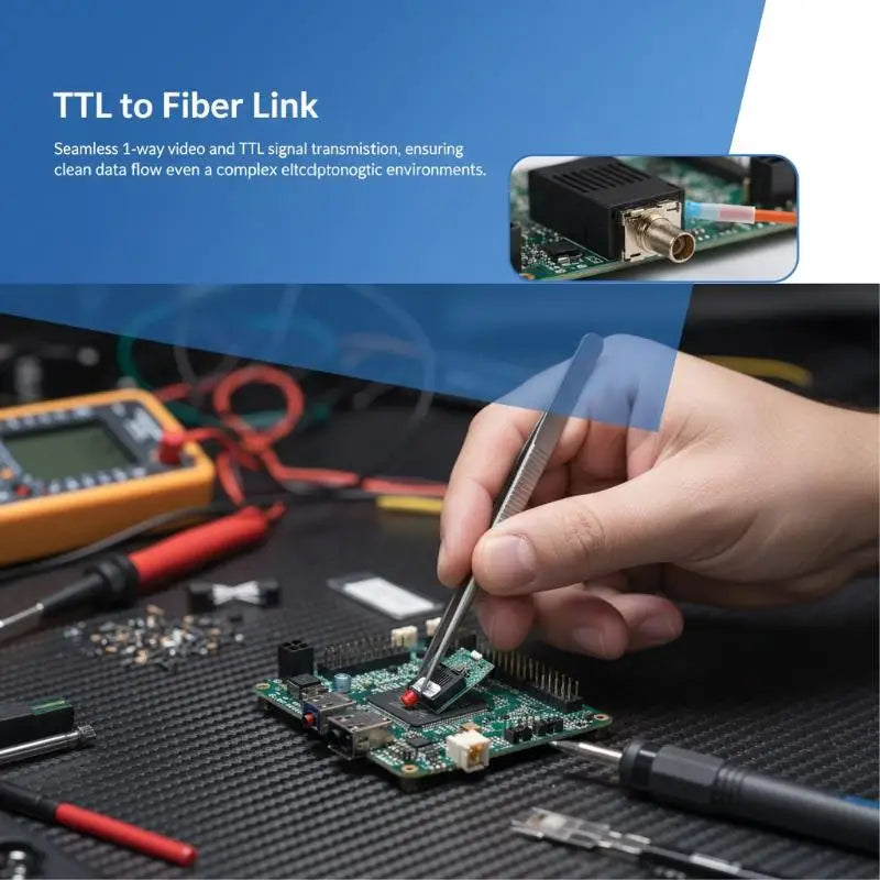 TTL Fiber Optic Transceiver Module 5.5-26V FPV Drone 25-100KM Optical Transceiver Module Babs
