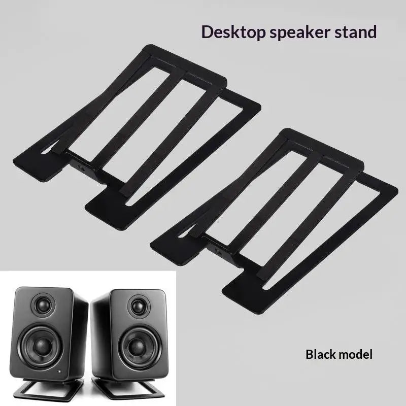 HUXUAN 2-Pack Desktop Speaker Stands – Aluminum Anti-Slip Speaker Stand Babs