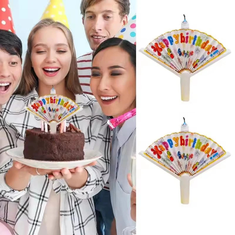 Surprise Fan Birthday Candles – Kids Cake Topper, 1/2/3pcs Birthday Cake Candles Babs
