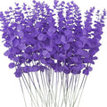 Artificial Eucalyptus Stems – Wedding, Christmas & Home Décor Artificial Floral Stems Babs VIOLET/紫罗兰 10pieces