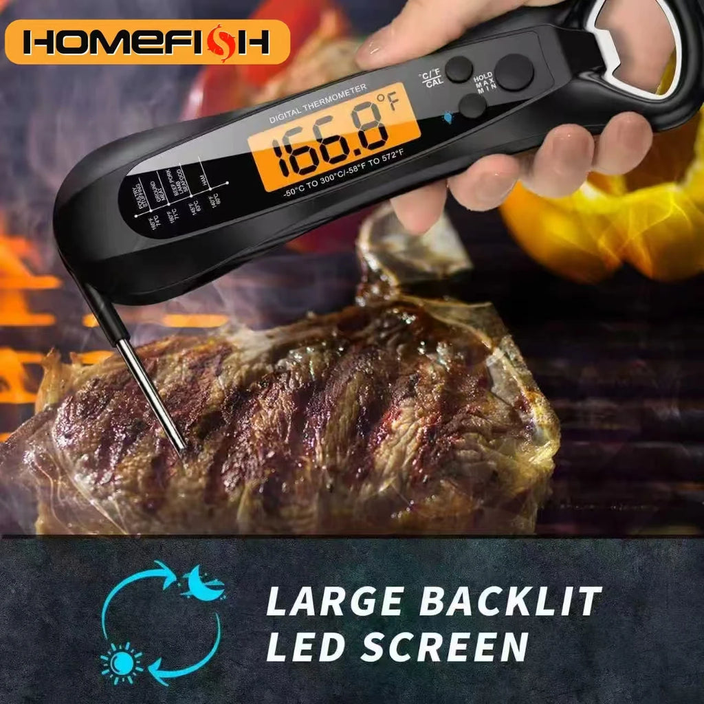 Instant Read Meat Thermometer – Digital, Backlit & Magnetic Kitchen Thermometer Babs