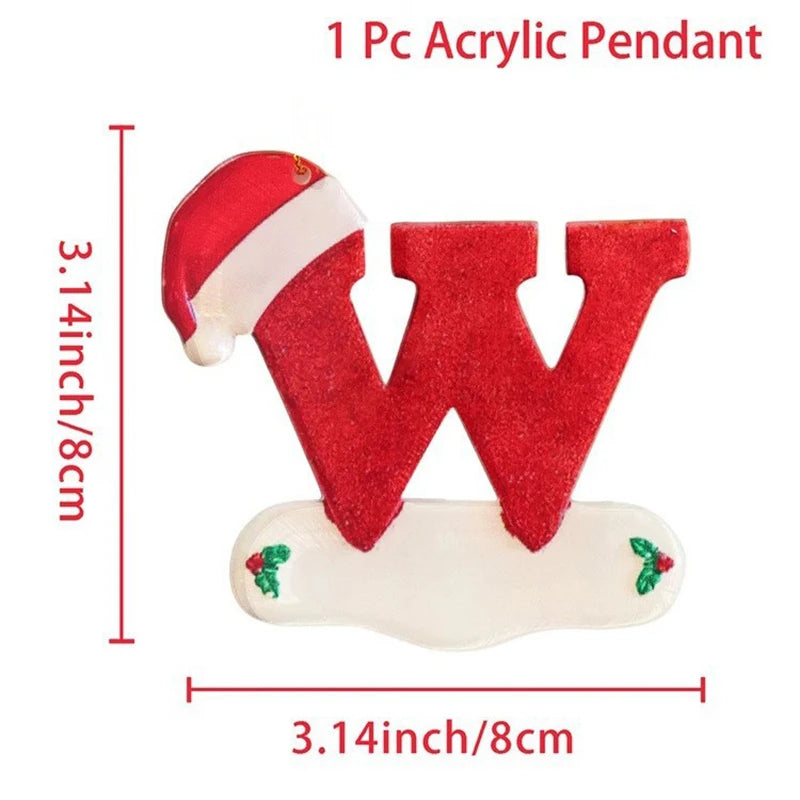 Christmas Acrylic Letter Pendants – Xmas Tree Ornaments 2024 Christmas Tree Ornament Babs W