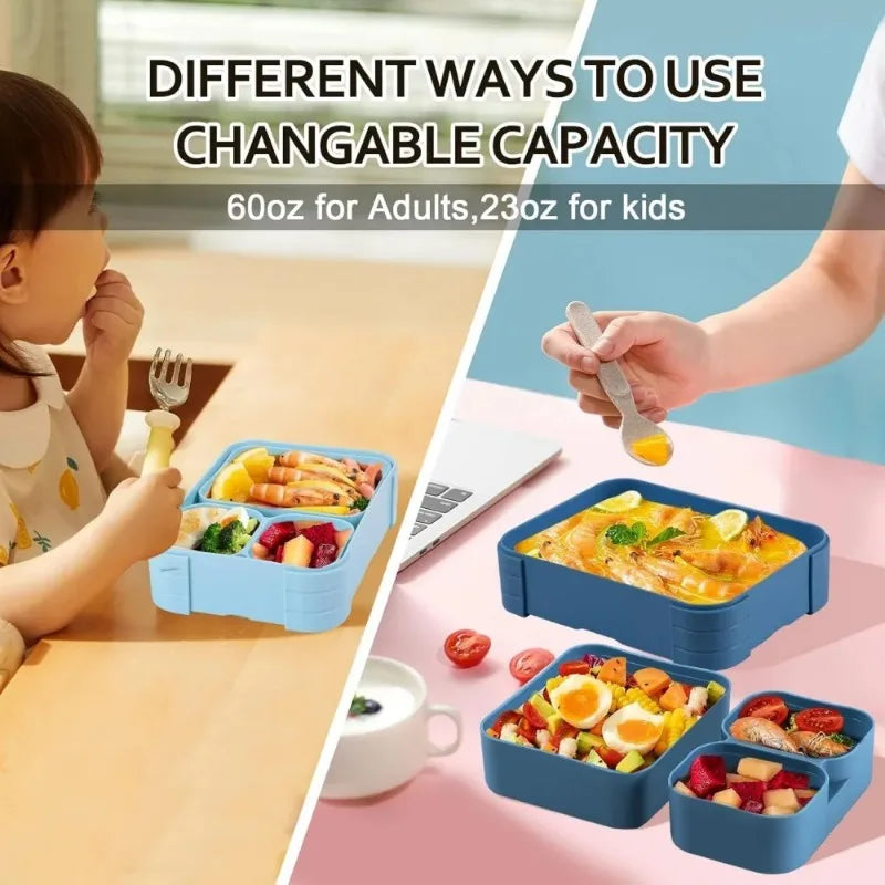 BPA-Free Leakproof Bento Lunch Box | 3-Compartment Meal Container Bento Lunch Box Babs