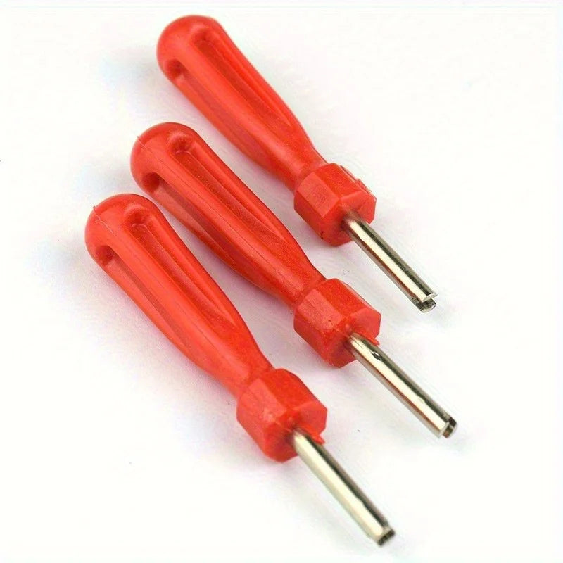 Tire Valve Core Removal Tool – Rubberized Wrench & Screwdriver Tire Valve Tool Babs 3pcs