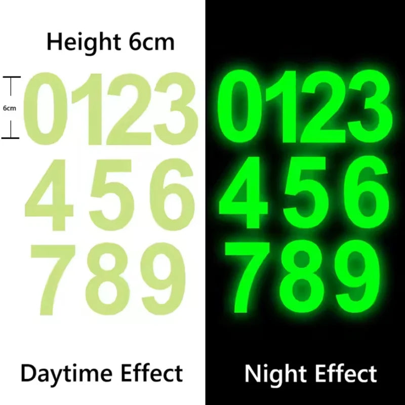 Glow in the Dark Number Wall Stickers – Luminous Ceiling Decals Wall Decal Stickers Babs 6cm 10pcs 3Set