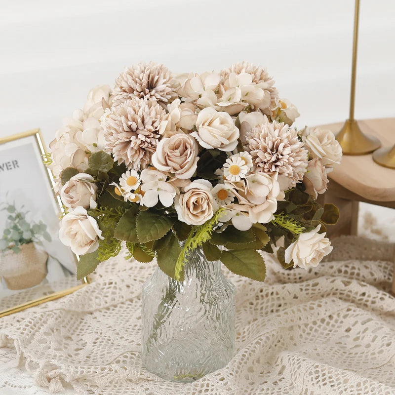 Silk Artificial Flowers – Rose, Sunflower, Hydrangea & Dandelion Artificial Flowers Babs