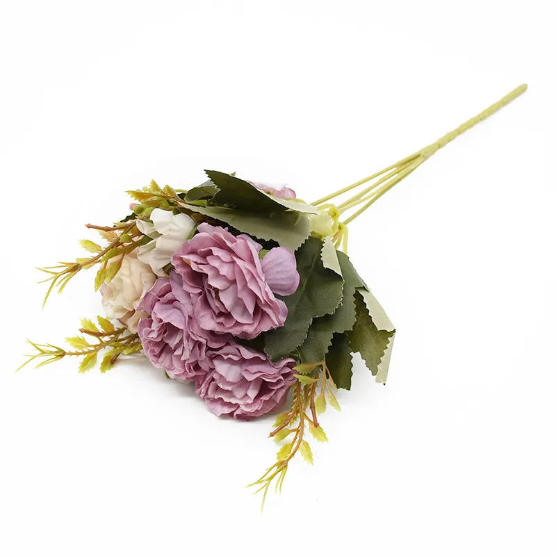 Silk Peony Rose Artificial Flowers for Wedding & Home Décor Artificial Silk Flowers Babs color 1 4 pcs