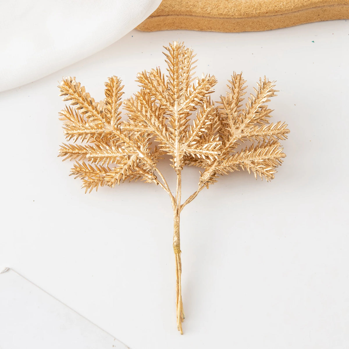 6PCS Artificial Cactus Leaves for DIY Wreaths & Home Decor Artificial Decor Plants Babs Gold