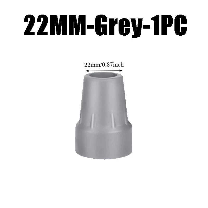 Rubber Cane Tips Anti-Slip Caps for Walking Sticks & Crutches Cane Tip Caps Babs 22MM-Gray-1PC