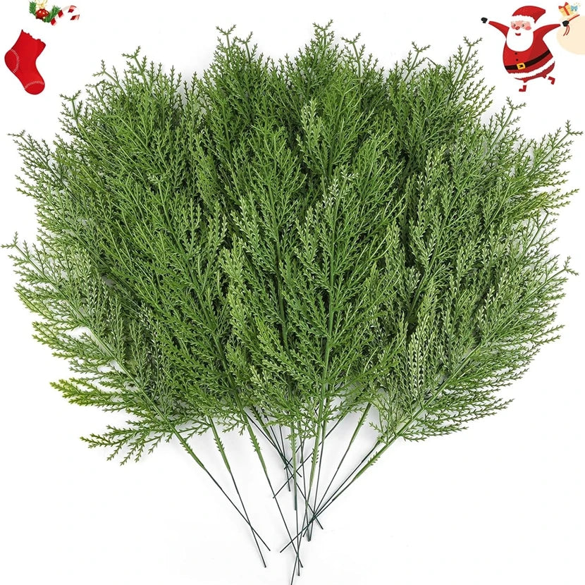 50/100Pcs Artificial Pine Branches – Christmas & Party Decor Artificial Pine Branches Babs