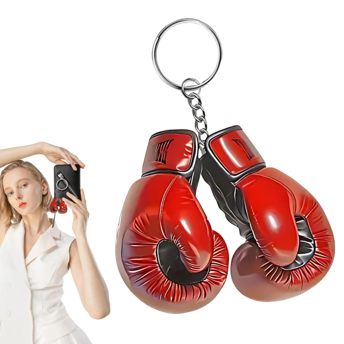 Boxing Glove Keychain – Acrylic Bag Charm for Women & Men Acrylic Keychain Babs