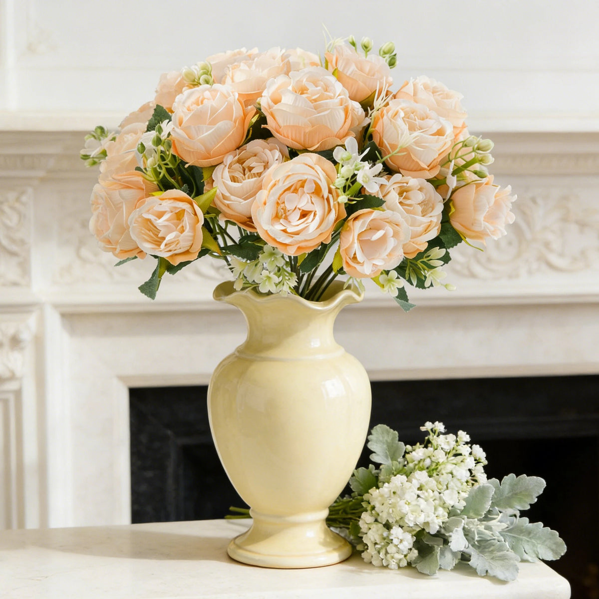 Artificial Silk Peony Rose Bouquet – Wedding & Home Decor Artificial Flower Bouquet Babs