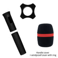 Wireless Mic Rubber Handle Cover – Non-Slip KTV Sleeve Set Mic Handle Cover Babs black3