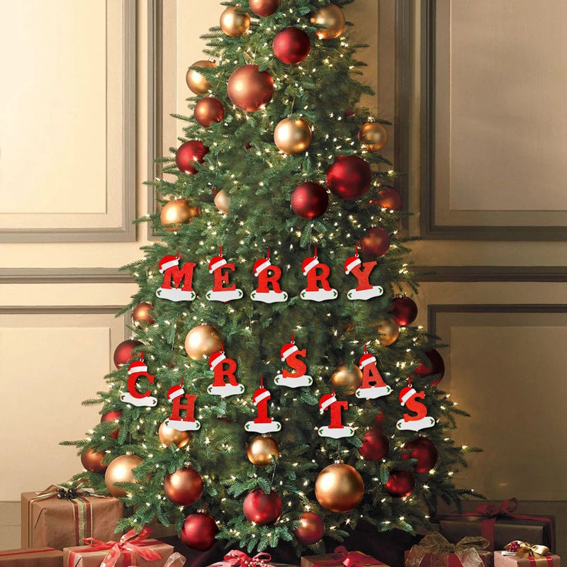 Christmas Acrylic Letter Pendants – Xmas Tree Ornaments 2024 Christmas Tree Ornament Babs