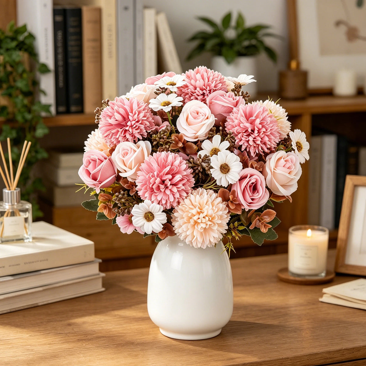 Silk Rose Artificial Flower Bouquet for Wedding & Home Décor Artificial Flower Bouquet Babs