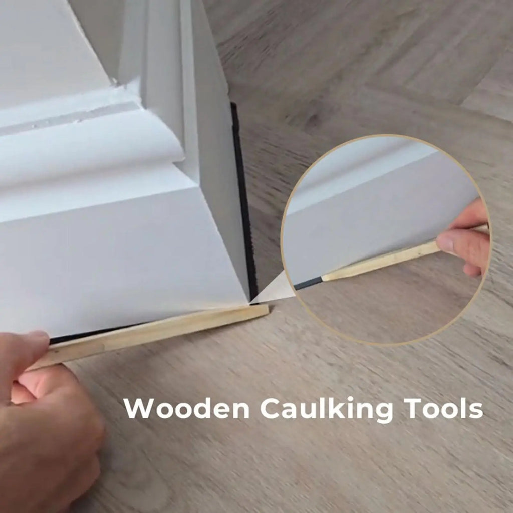 5-Piece Wooden Caulk Smoothing Tool – Sealant Spreader Set Caulking Tool Set Babs