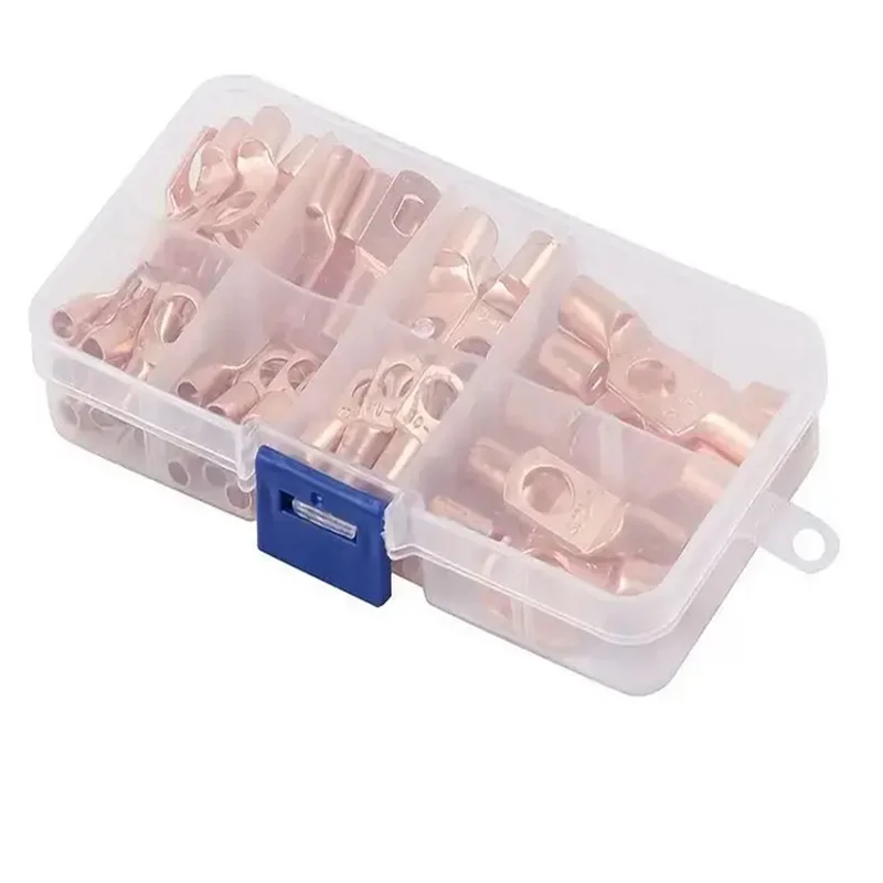 60Pcs Tinned Copper Crimp Ring Terminal Connectors – DIY & Auto Crimp Wire Terminals Babs