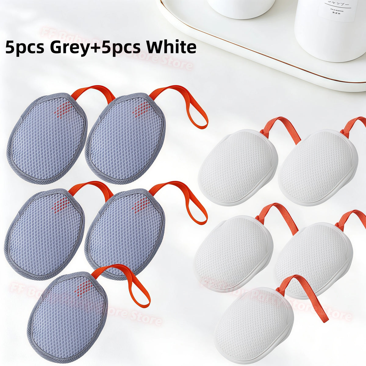 Foaming Soap Bag Net Mesh Exfoliating Bath Sponge Bubble Maker Exfoliating Bath Sponge Babs 10pcs