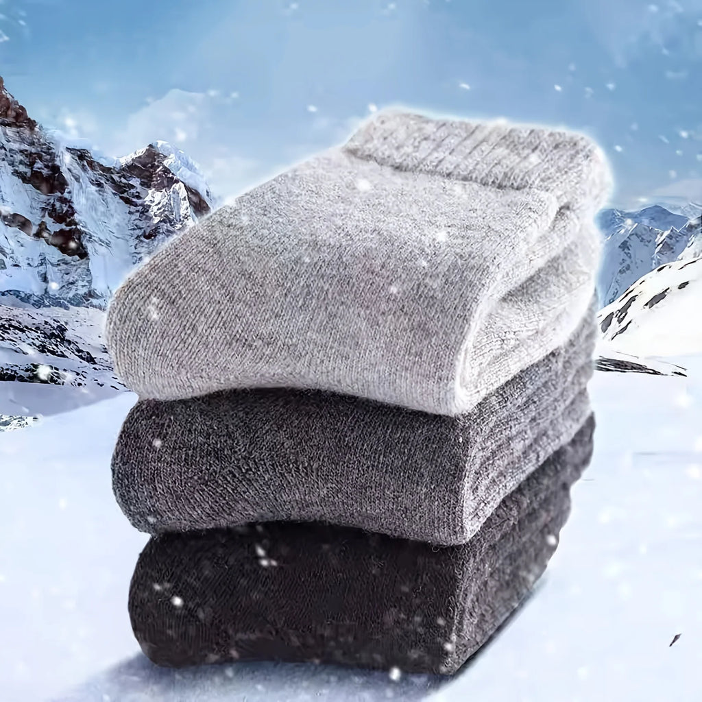 Thick Winter Knit Socks for Men & Women – 2 Pairs (4pcs) Winter Knit Socks Babs