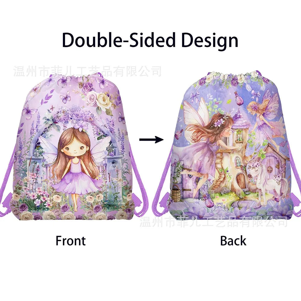 Non-Woven Drawstring Party Gift Bags for Boys & Girls Party Favor Bag Babs Fairy A 27x34cm