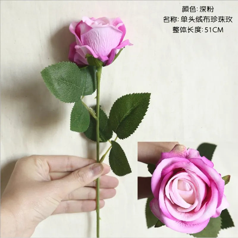 Silk Rose Artificial Flowers 2/4 Pcs – Wedding & Home Décor Artificial Silk Flowers Babs 7 4 pcs
