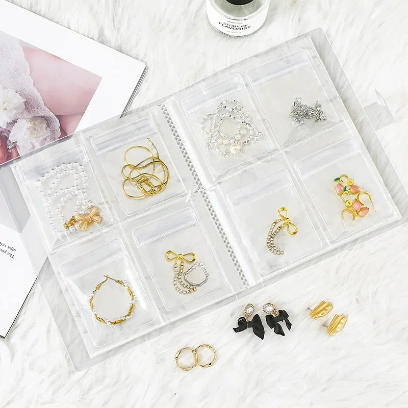 Clear Jewelry Organizer Book – Travel Storage Bag for Rings Jewelry Organizer Bag Babs