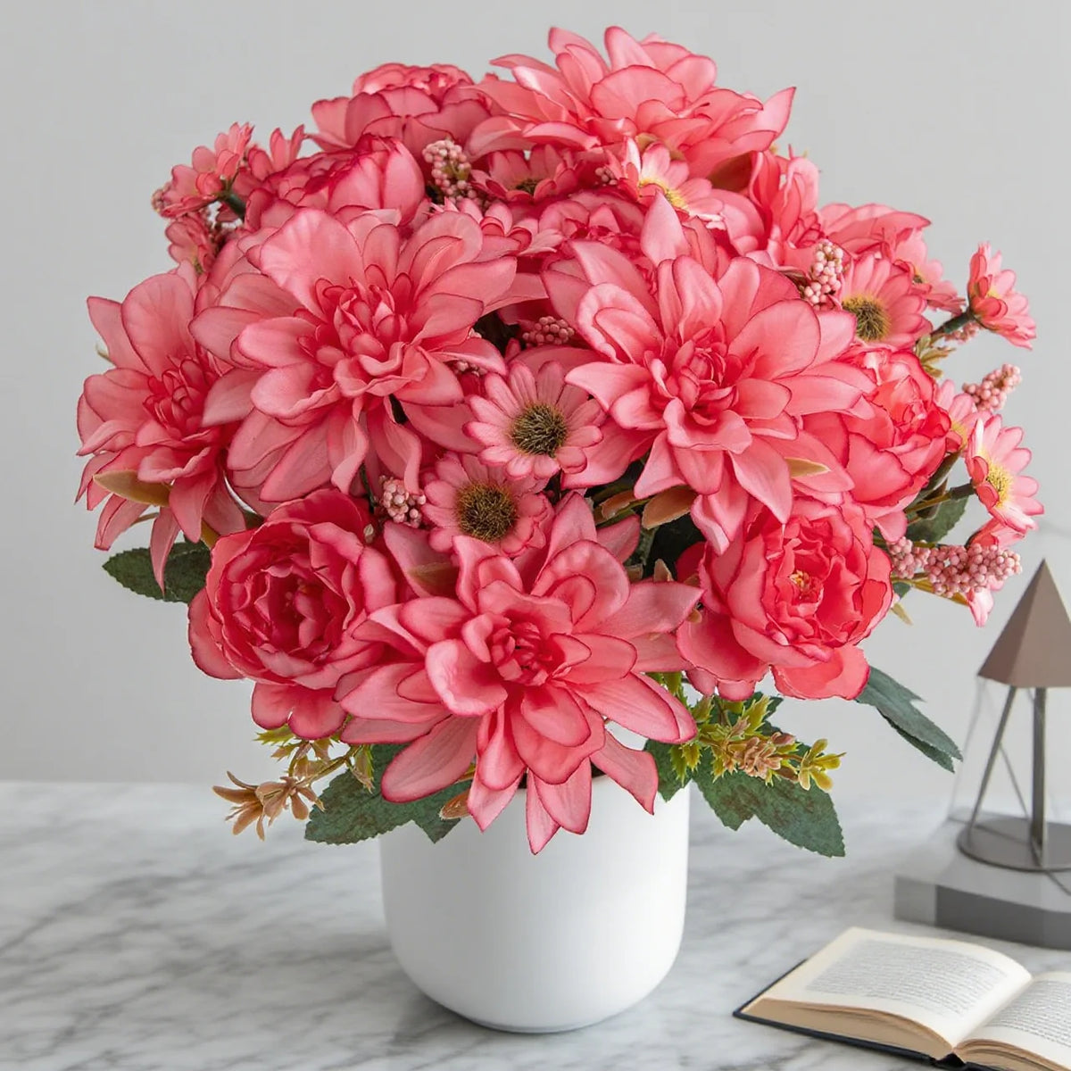 Silk Dahlia Rose Artificial Flowers – Wedding & Home Decor Artificial Silk Flowers Babs