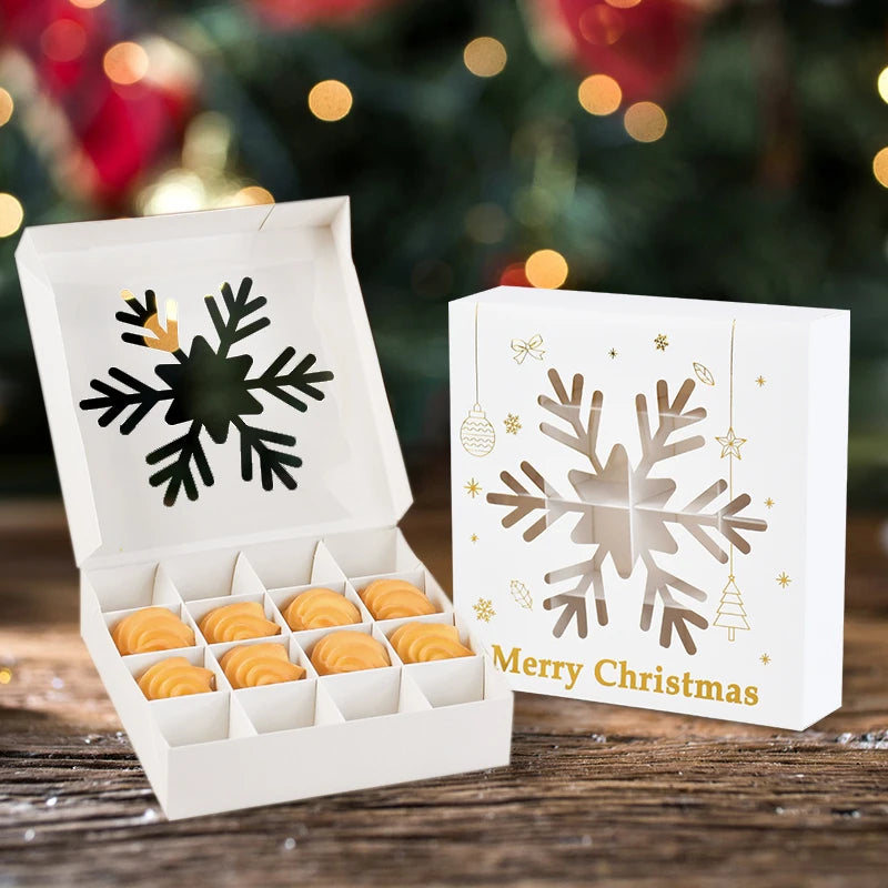 Christmas Candy Cookie Gift Boxes – Holiday Party Favors 1/6 Pcs Holiday Gift Boxes Babs