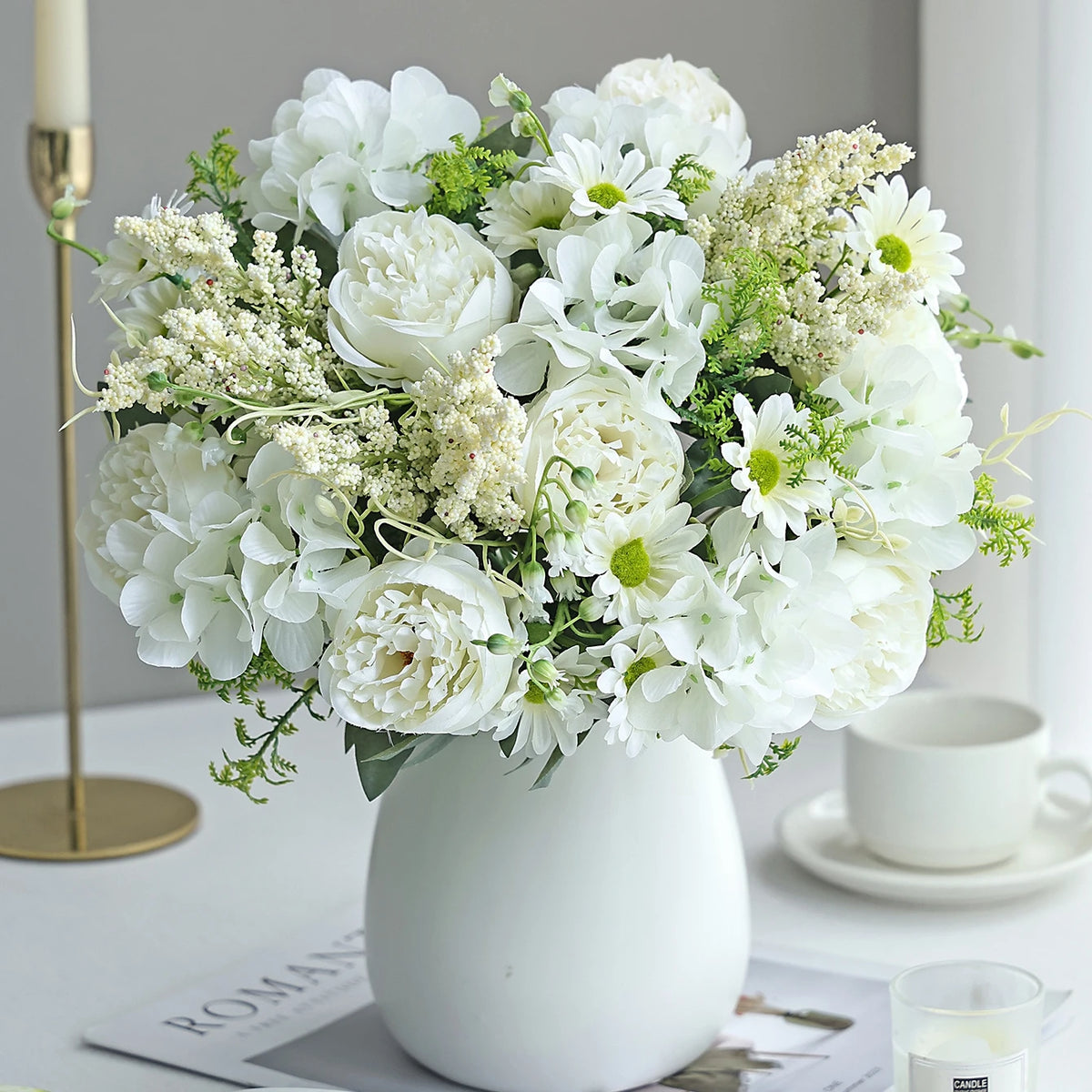 Silk Peony Artificial Flower Bouquet for Wedding & Home Decor Artificial Flower Bouquet Babs