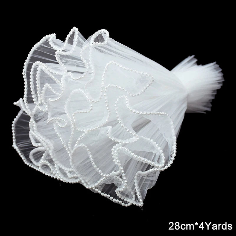 4 Yards Flower Wrapping Lace Mesh Yarn | Bouquet Gift Packaging Gift Wrapping Yarn Babs