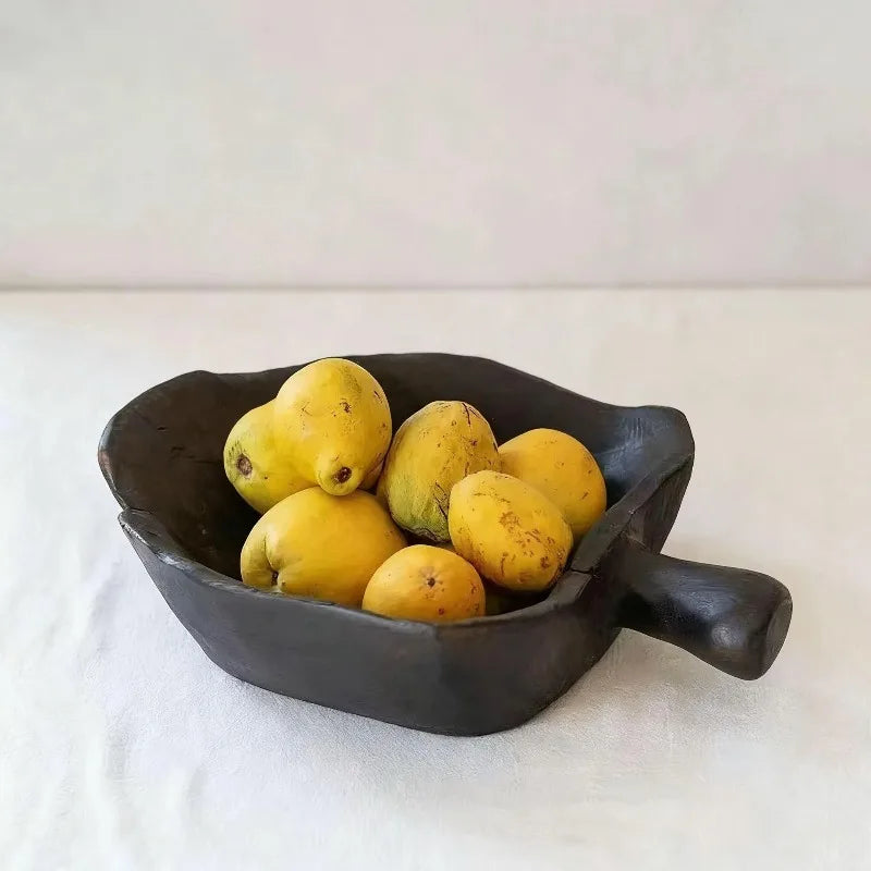 Solid Wood Decorative Fruit Bowl & Modern Organizer Tray Decorative Wood Bowl Babs
