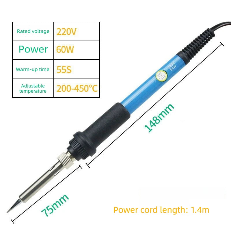 220V 60W Adjustable Temperature Electric Soldering Iron Electric Soldering Iron Babs US Plug No plug